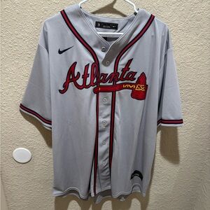 Nike Gray Atlanta Braves Baseball Jersey